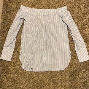 Off the shoulder DREW button down shirt